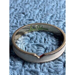 Sam Edelman Bangle Bracelet Goldtone Cream Enamel 7.75 inches